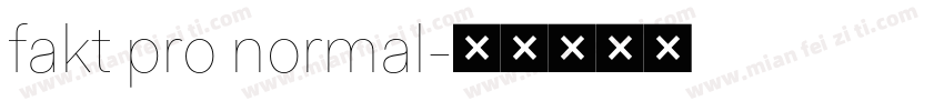 fakt pro normal字体转换